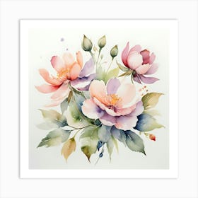 Watercolor Flowers 58 Art Print