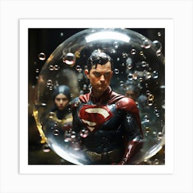 Superman In A Bubble Art Print