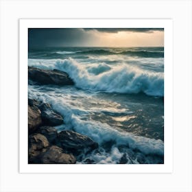 Stormy Sea 1 Art Print