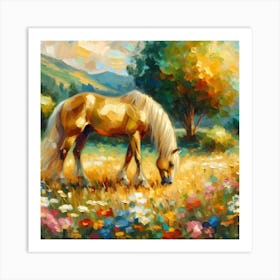 Horse In The Meadow 15 Art Print