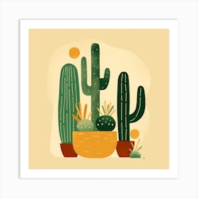 Cactus Illustration Art 60 Art Print