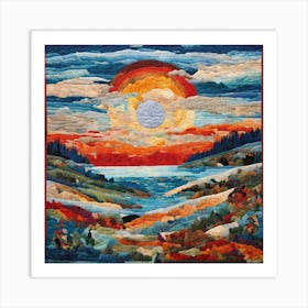 Sunset Quilt Art Print