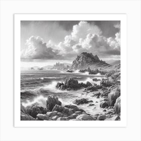 Cliffs And Waves Art Print