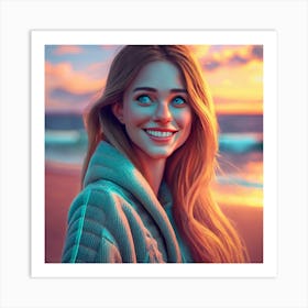 Portrait Of A Girl Art Print