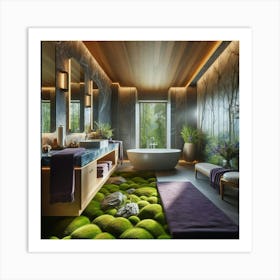 Mossy Bathroom Art Print