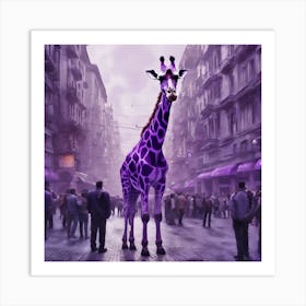 Purple Giraffe 2 Art Print