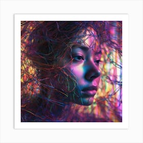 Psychedelic Portrait 1 Art Print