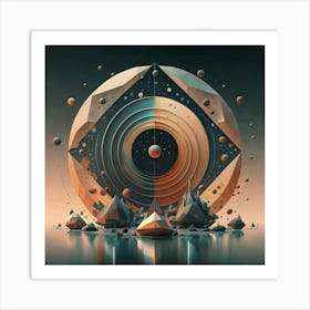 Visually captivating simple geometric artwork, 8 Art Print