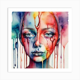 Watercolor Of A Woman 22 Art Print