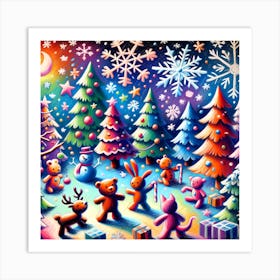 Super Kids Creativity:Christmas In The Forest 1 Art Print