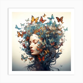 Thinking Butterflies Art Print