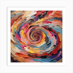 Abstract Swirl Painting Art Print