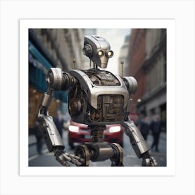 Robot In The City 57 Art Print