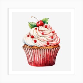 Cupcake With Cherry 7 Art Print