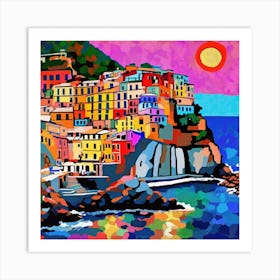 A Lively Cinque Terre Italy Art Print