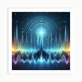 Abstract Energy Wave Art Print