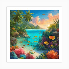 Tropical Seascape Art Print