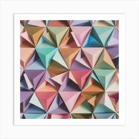 Origami Background Art Print