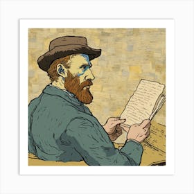 Portrait Of Van Gogh 1 Art Print