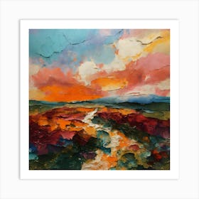 Sunset Over Scotland Art Print