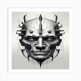 Robot Head Art Print