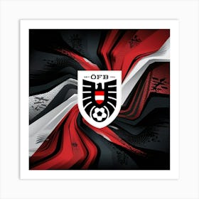 Austria National Football Team Logo Wall Art Art Print