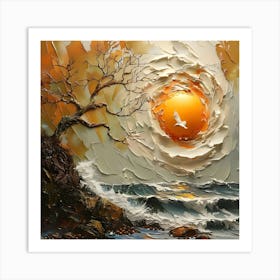 Sunset On The Sea Art Print