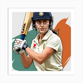 Ipl Women'S Cricketer Art Print