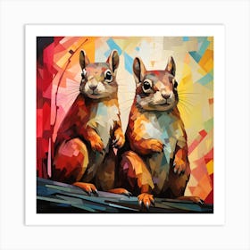 Two Squirrels 3 Art Print