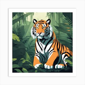 Tiger In The Jungle 35 Art Print