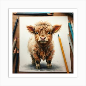 Highland Calf 1 Art Print