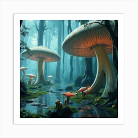 Mushroom Forest 30 Art Print