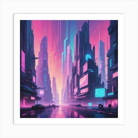 Futuristic City 28 Art Print