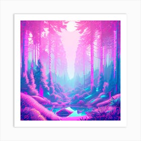 Neon Landscape 1 Art Print