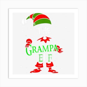 Grampa Elf Group Matching Family Christmas Pajama Outfit Art Print