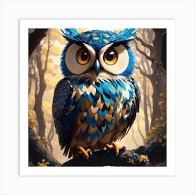 Disney Pixar owl in tree Art Print