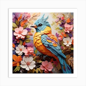 bird flower Art Print