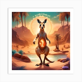 Kangaroos Flames Art Print