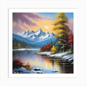 Winter In The Mountains Art Print