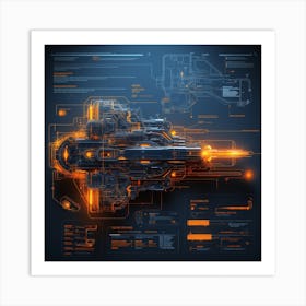 Futuristic Spaceship 6 Art Print