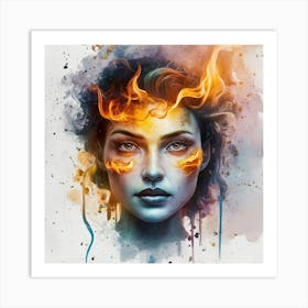 Fire And Water 1 Art Print