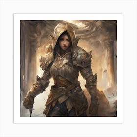 Dwarven Mercenary Art Print