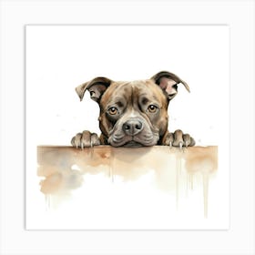 Staffordshire Bull Terrier Dog 1 Art Print