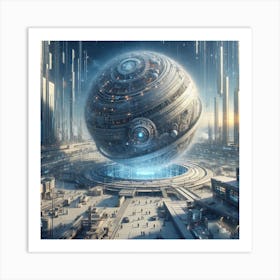 Futuristic City 75 Art Print