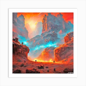 'Sunrise In The Desert' 1 Art Print