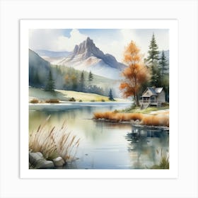 House On The Lake 7 Art Print