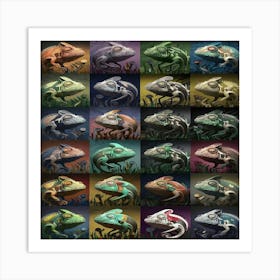 Chameleons Art Print