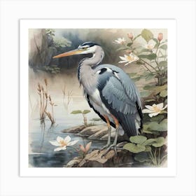 Blue Heron Art Print