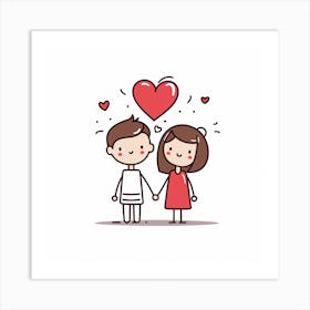 Couple Holding Hands 1 Art Print