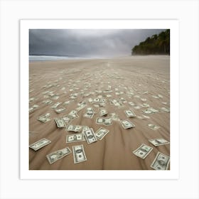 Dinero A Orillas Del Mar Art Print